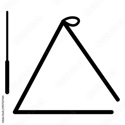 Triangle musical instrument silhouette