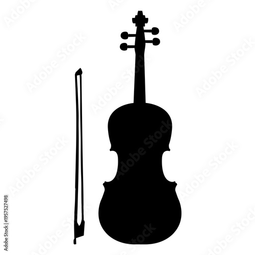 Viola musical instrument silhouette