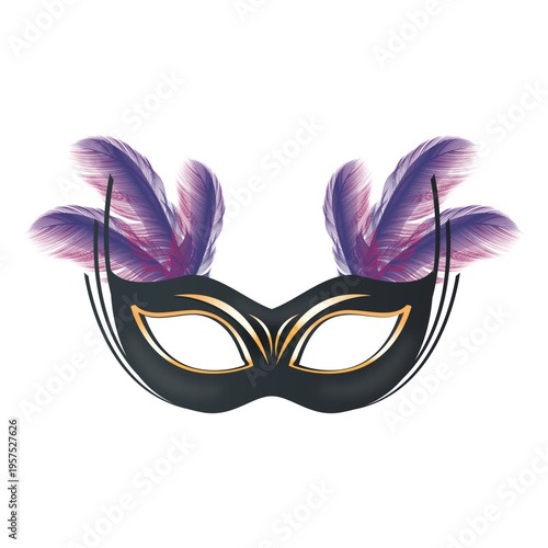 Feather carnival mask