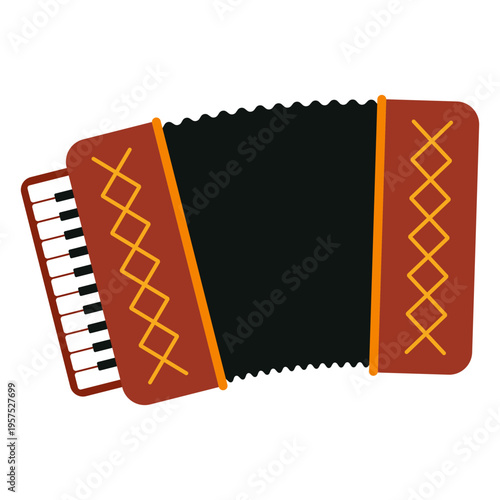 Accordion musical instrument icon