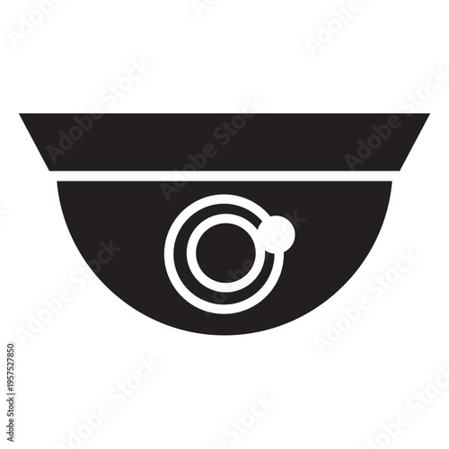 Dome security camera flat icon