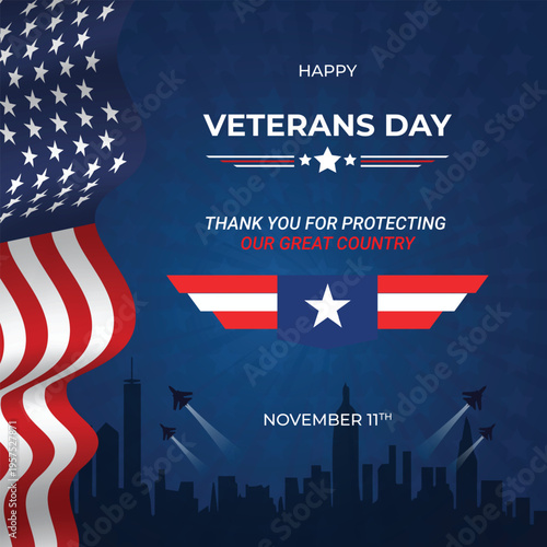 Veterans day celebration and tribute to us military heroes