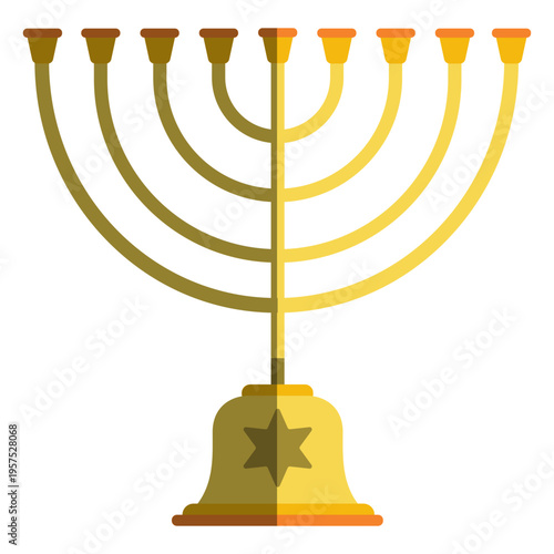 Hanukkah menorah candlestick