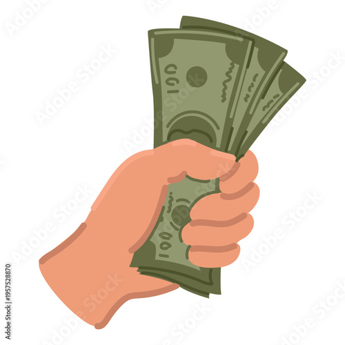 Money finance infographic set coins cash piggy bank currency symbols hand