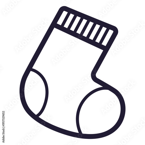 Baby sock stroke icon