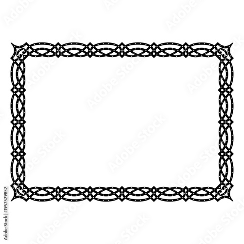 Isolated ornamental frame