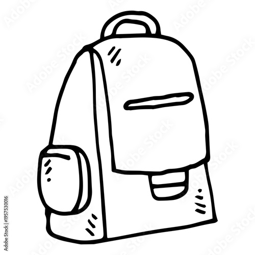 School bag doodle icon