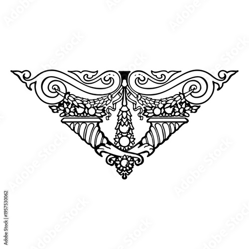 Triangle frame ornament