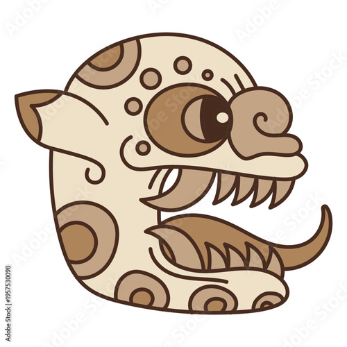 Aztec mask illustration