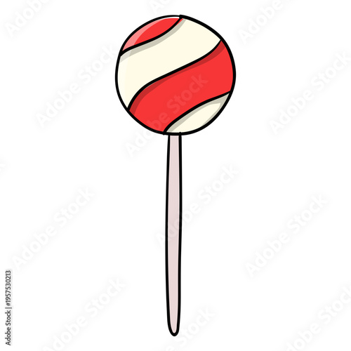 Ball lollipop cartoon