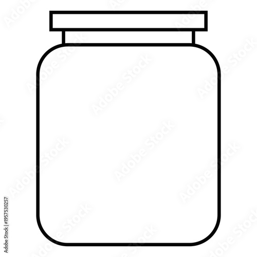 Canning jar stroke icon
