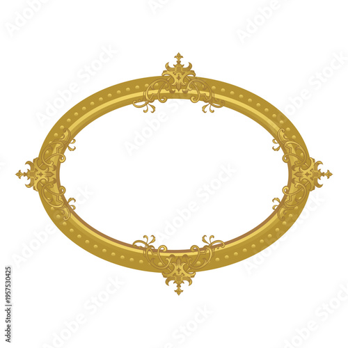 Elliptical golden frame