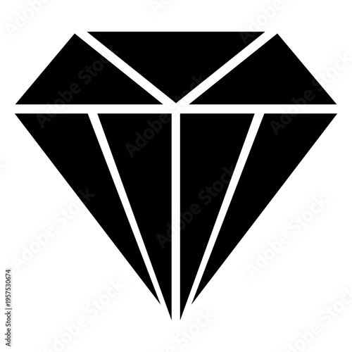 Precious diamond black icon
