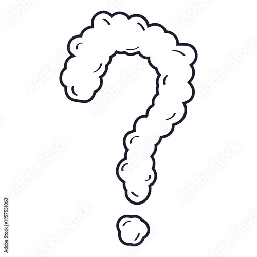 Cloud question mark drawing