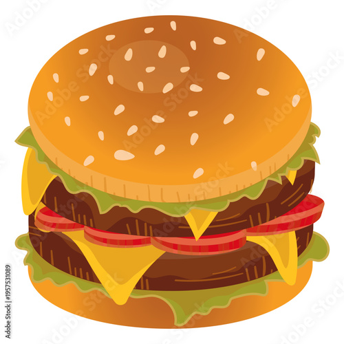 Double cheeseburger icon
