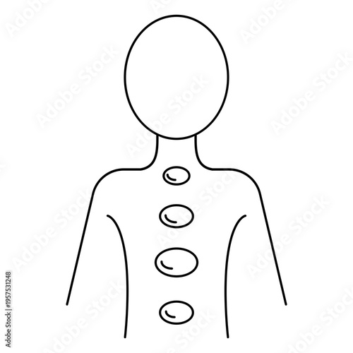 Hot stone massage stroke icon