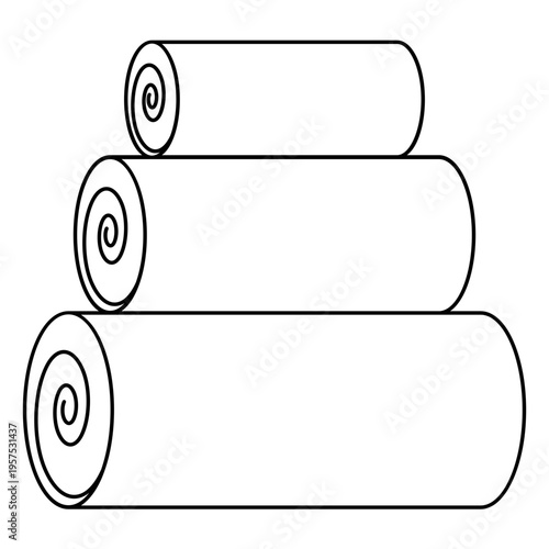 Spa towels stroke icon