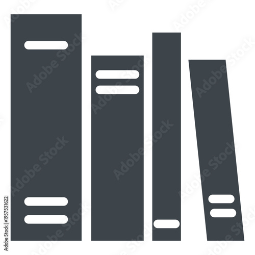 School books flat icon