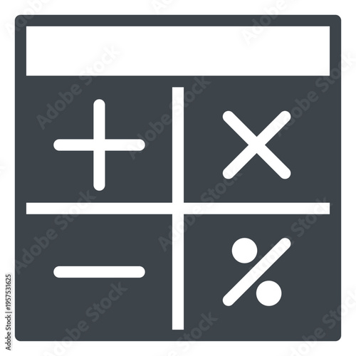 School calculator flat icon