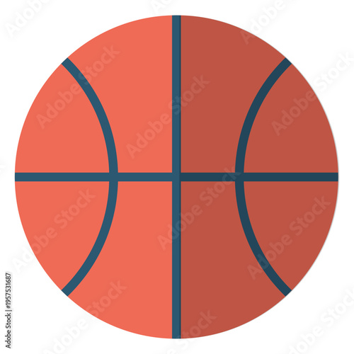 Basketball ball school illustration