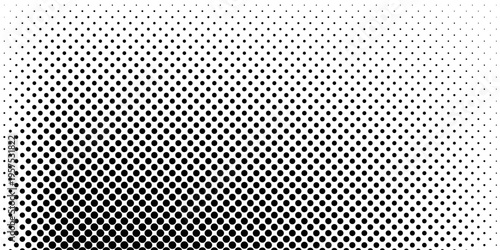 Set of halftone dots gradient pattern texture isolated on white background. Straight dotted spots using halftone circle dot raster texture. Vector blot half tone collection.