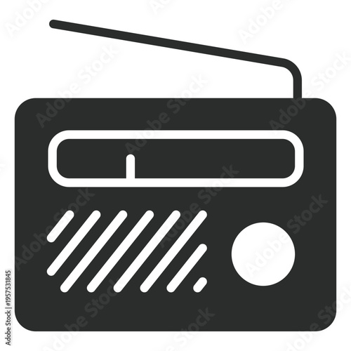 Portable radio flat icon
