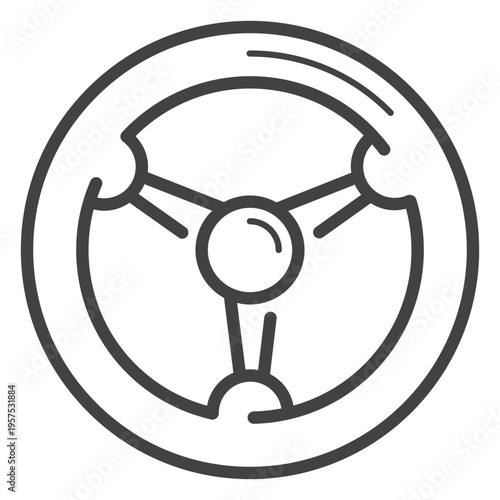 Racing wheel stroke icon