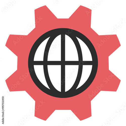 Internet settings colored stroke icon