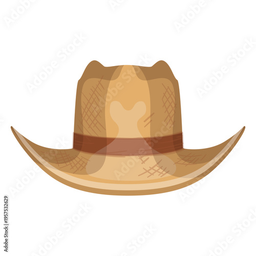 Panama hat front view icon