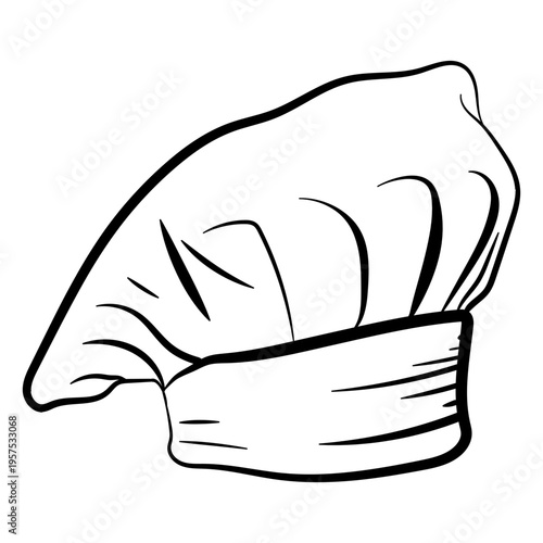 Toque hat hand drawn