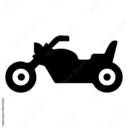 Chopper cruiser motorcycle silhouette