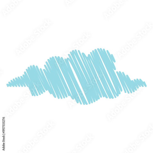 Cloud forecast scribble icon