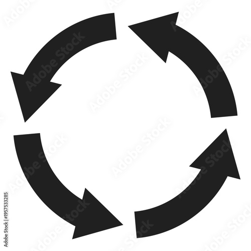 Four thick arrows circle