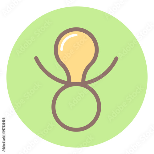 Baby pacifier circle icon