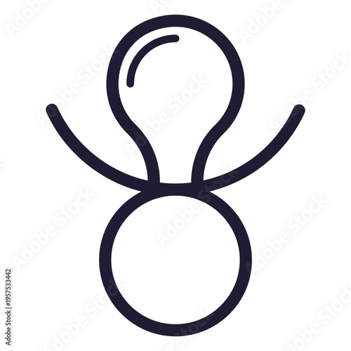 Baby pacifier stroke icon