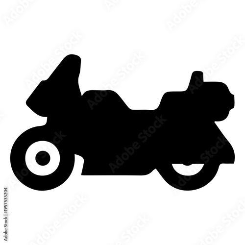 Sport touring motorcycle silhouette