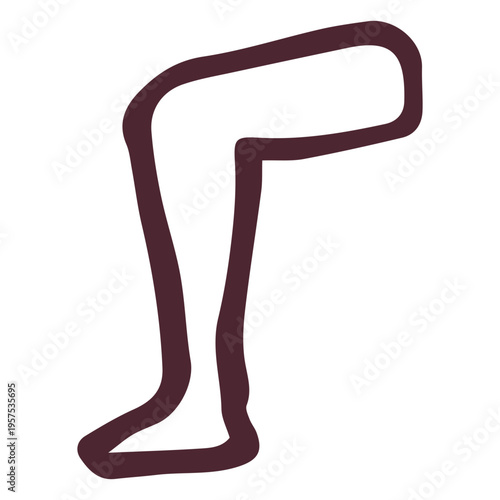Egyptian leg hieroglyphs symbol