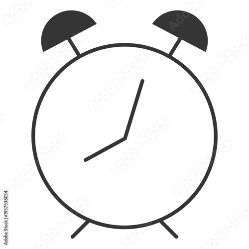 Line style alam clock icon
