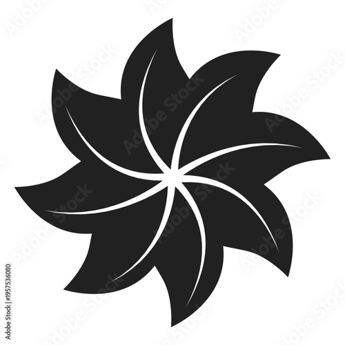 Pinwheel shaped flower icon