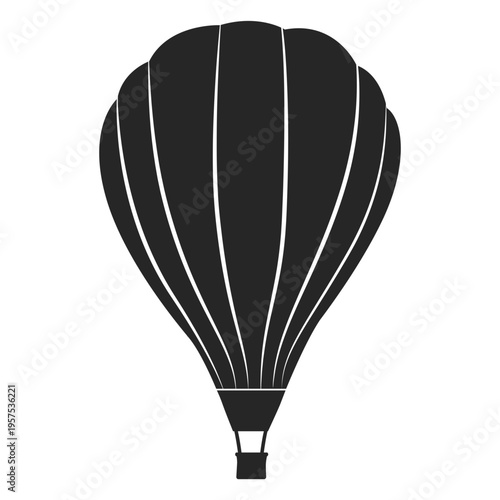 Tall hot air balloonsilhouette