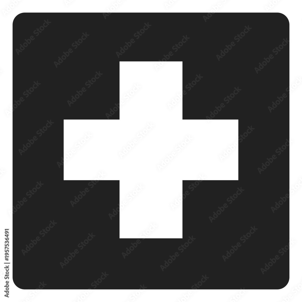 Obraz premium Cross square icon