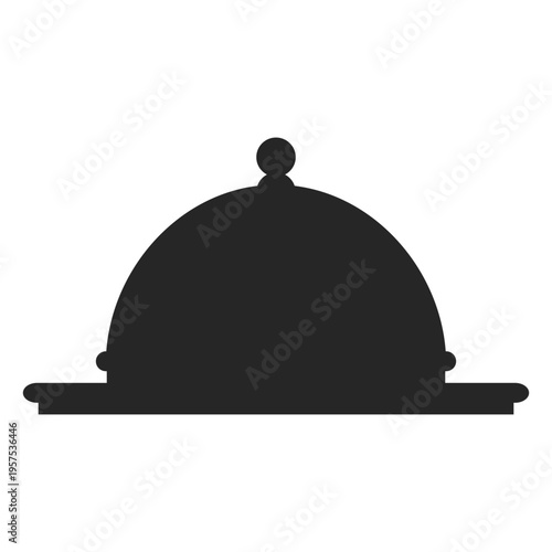 Cloche platter flat icon