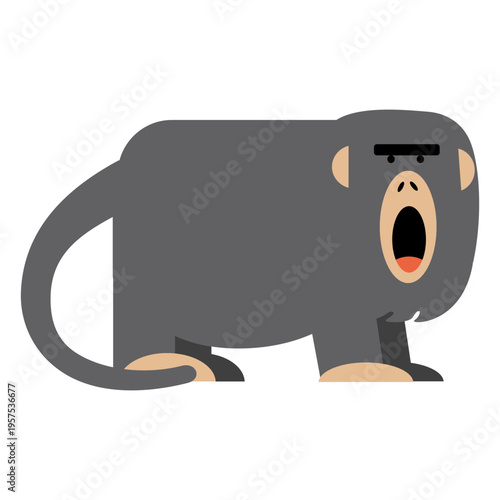 Howler monkey illustration