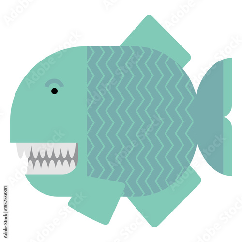 Piranha fish illustration