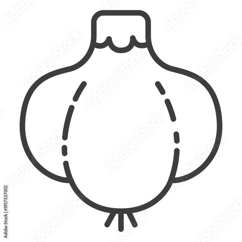 Simple garlic stroke icon