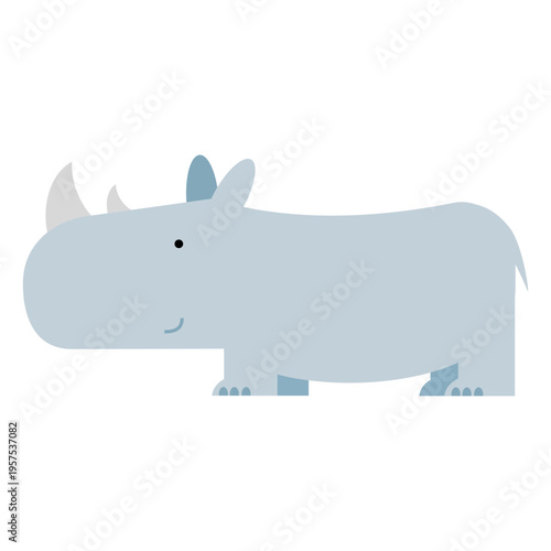 Sumatran rhinoceros illustration