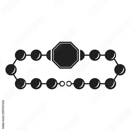 Bead bracelet black icon