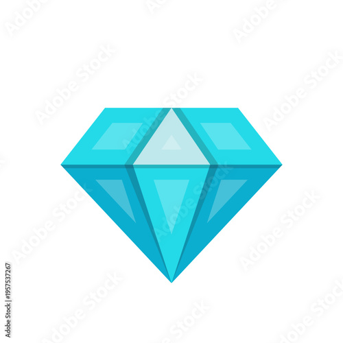 Blue diamond stone vector