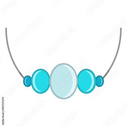 Blue gemstone pendant necklace vector