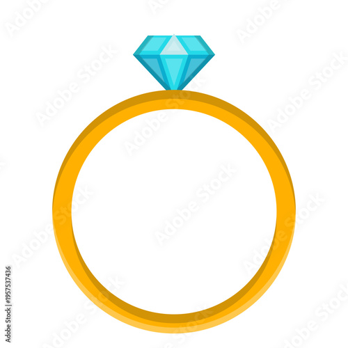 Diamond ring vector
